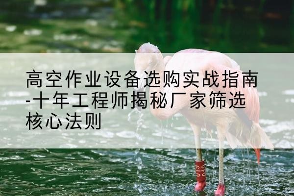 西乡剪叉式升降机厂家-高空作业设备选购实战指南-十年工程师揭秘厂家筛选核心法则