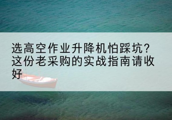 西乡高空作业升降机厂家推荐-选高空作业升降机怕踩坑？这份老采购的实战指南请收好