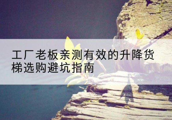 西乡升降货梯怎么选-工厂老板亲测有效的升降货梯选购避坑指南